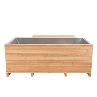 2026 Smarte Holz-Eisbadewanne mit WLAN-App-Steuerung, Edelstahl-Innenwanne, Pool-Kühlung, Kaltwasser-Tauchbecken