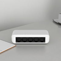 Saklar Ethernet 5-Port 10/100/1000Mbps, dengan indikator LED RJ45 1G mendukung saklar jaringan flip Port otomatis