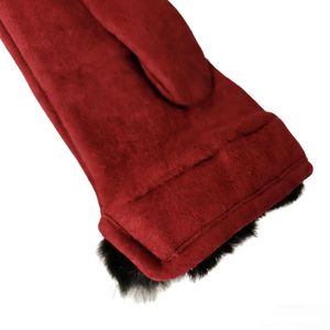 Guanti Lunghi con Touch Screen, Caldi e Foderati in Pelliccia Sintetica, Guanti Eleganti per Donna per Climi Freddi - Product Image 2