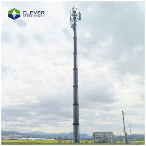 Torre Monopolo in Acciaio Zincato da 40 Metri con Piattaforma per Antenna e Scala di Sicurezza per <span class=keywords><strong>Copertura</strong></span> Stabile della Rete <span class=keywords><strong>Mobile</strong></span> - Product Image 2