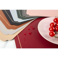 Vente en gros de sets de table de restaurant moderne en cuir artificiel de luxe résistant à la chaleur tapis de table imprimés personnalisés