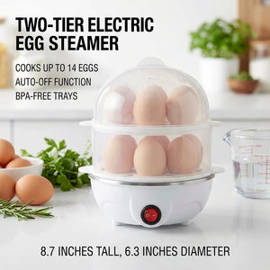 Electric Egg Cooker – 7 Egg Capacity, Automatic Shut-off – Boiled, Poached, Steamed Eggs, Omelet, Egg Custard – <b>Breakfast</b> <b>Maker</b> - Product Image 5