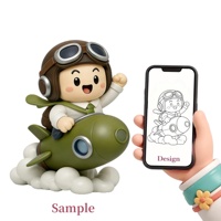 Figura de Acción de PVC Meiyantoys ODM, Diseño Personalizado, Figura de Piloto Adorable, Figuras de PVC Personalizadas en Múltiples Colores para Mascotas de Marca IP