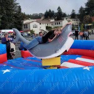Manège mécanique gonflable Requin Électrique, simulateur de rodéo pour événements, locations et parcs de trampolines - Product Image 4