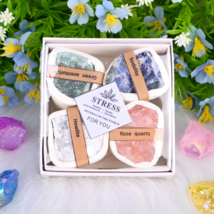 Chất lượng cao tự nhiên chữa bệnh nhiều màu pha lê Stones pha lê nguyên Đá Hộp Set cho món quà - Product Image 4