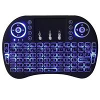 Penjualan pabrik Mini I8 RGB Keyboard lampu latar kontrol BT untuk TV Box proyektor komputer Laptop Notebook
