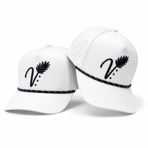 Gorra de Golf Impermeable de 5 Paneles, con Perforaciones Cortadas a Láser, Logotipo Bordado en 3D Personalizado, OEM, Transpirable, de Poliéster, para Deportes al Aire Libre - Product Image 1