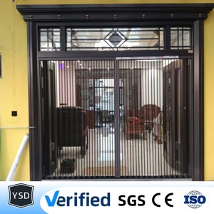 <span class=keywords><strong>Porte</strong></span> <span class=keywords><strong>pliante</strong></span> à <span class=keywords><strong>2</strong></span> panneaux coulissante, double vitrage trempé, <span class=keywords><strong>porte</strong></span> <span class=keywords><strong>en</strong></span> verre PC cristallin, coupe-vent, entrée extérieure - Product Image 2
