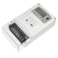 Compteur d'énergie triphasé intelligent prépayé avec clavier STS, affichage LCD, 80A 230V, classe 1.0, 0-999.9kWh, sécurité STW38-A