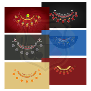 Tapis de jeu de casino YM en velours pour poker et Blackjack, tissu personnalisé couleur noir, pour jeu de Blackjack et aménagement de table de poker - Product Image 2