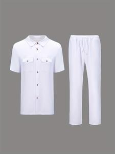 アフリカン伝統的なメンズ服2ピースセット半袖スーツ結婚式パーティー用新郎タキシードビジネスカジュアルスーツ - Product Image 2