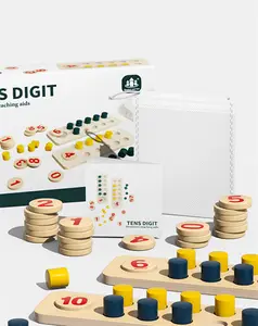 YDS jouets Montessori planche de comptage dix cadres manipulateurs mathématiques matériel d'apprentissage préscolaire jouets en bois