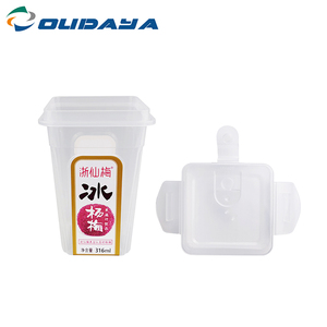 Meilleure vente OUDAYA IML 370ml 44.5g 68mm de diamètre, récipient à thé avec couvercle, forme de tasse cylindrique, PP de qualité alimentaire, logo personnalisable, anti-effraction - Product Image 4