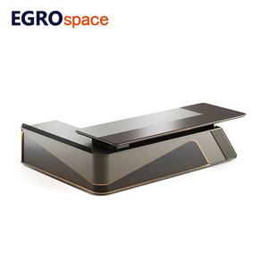 EGROspace 현대 가구 컨퍼런스 관리자 L 모양 주최자 우아한 사무실 베니어 이그제큐티브 데스크 - Product Image 3