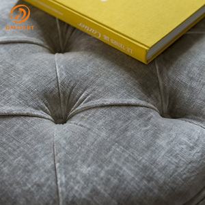 Modern Glam Round Tufted Ottoman with Sturdy Geometric Metal Base, Premium <strong>Velvet</strong> Upholstered Black Chrome Steel <strong>Footstool</strong> - Product Image 4