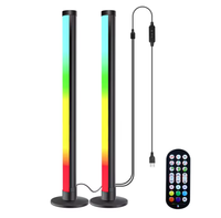 Lampu LED RGB Pintar 2 Paket Terlaris, Kontrol via Aplikasi, Modern Putih, Pengenal Irama Musik, Lampu Ambient untuk TV