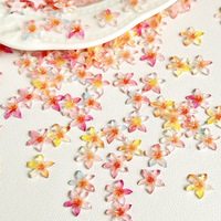 Produit de beauté, 30 pièces/sac, fleurs en résine transparentes, breloques 3D pour ongles, accessoires de luxe pour nail art, motifs lys, pêche, cerise
