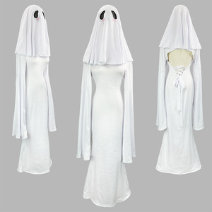 Zixiao Ghost Girl Cosplay Costume White Women's Halloween Stage Dress Adult Performance Wear - Product Image 1