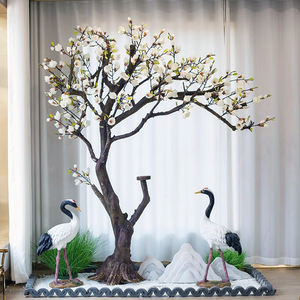 Arbre de <span class=keywords><strong>Magnolia</strong></span> Artificiel en Promotion : Fleurs Réalistes Blanches et Roses avec Feuillage Épais pour Hôtels, Centres Commerciaux, Mariages et Aménagements Paysagers - Product Image 3