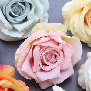 Cabeza de Flor de Rosa de 10 cm, Decoración de Pared de Flores para Boda, Cabeza de Flor de Seda - Product Image 2