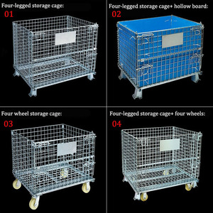 Heavy Duty Industry Collapsible Bulk <strong>Mesh</strong> Cage <strong>Container</strong> with Lid Lockable Stackable Wire <strong>Mesh</strong> <strong>Container</strong> Cargo Equipment Storage - Product Image 2