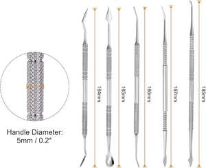 Odontotecnico 10 manuale in acciaio cera cucchiaio da intagliare coltelli per strumenti e strumenti odontoiatrici tecnico dentale intaglio a cera coltello - Product Image 3