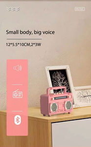 Barato Radio FM Retro Bluetooth altavoz más nuevo Vintage clásico pequeño Mini inalámbrico de gran volumen gramófono altavoz portátil - Product Image 4