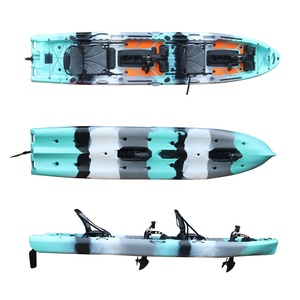 Canoë <span class=keywords><strong>de</strong></span> loisirs et <span class=keywords><strong>de</strong></span> pêche à deux <span class=keywords><strong>places</strong></span> Viking 14 pieds, double propulsion à pédales, haute qualité, vente chaude, haute performance - Product Image 1