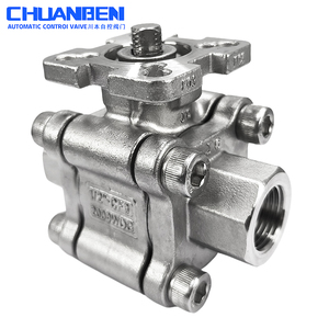 उच्च दबाव 2000 wog मैनुअल स्टॉप संरचना के साथ तीन-टुकड़ा गेंद वाल्व - Product Image 2