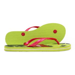 Chanclas de Playa con Diseño de Palmera Tropical, Color Verde Neón, con Tira Brillante, Sandalias de Verano, Logotipo Personalizado, Venta al Por Mayor - Product Image 3
