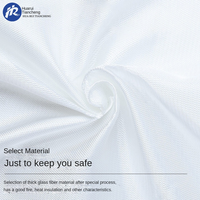 Couverture anti-feu en fibre de verre Huarui 1 mètre x 1 mètre, blanche, 0,43 mm d'épaisseur, résistante à l'huile et à la chaleur, usage domestique, directement de l'usine