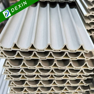 Nội thất không thấm nước thân thiện với môi chống cháy rãnh WPC tấm Tường 150mm lỗ/đường cong cho khách sạn sử dụng thiết kế hiện đại Sơn Đông - Product Image 4