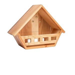 รังนกไม้รูปสามเหลี่ยม บ้านสัตว์เลี้ยงทนทานสำหรับใช้กลางแจ้ง ขนาดกลาง - Product Image 5