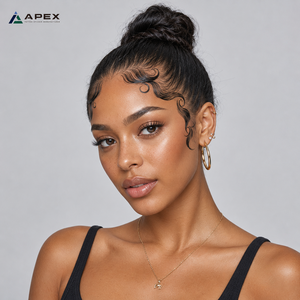 Autocollant <span class=keywords><strong>Tatouage</strong></span> Capillaire Bébé pour Cheveux, Bords Imperméables, Faux Autocollant Temporaire pour Ligne de Cheveux 110x180mm pour Femmes Noires et Perruques en Dentelle - Product Image 3