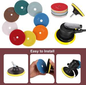 רפידות ליטוש יהלום קרמיות לאבן גרניט שיש קוורץ פורצלן לשימוש רטוב דרגת שחיקה עדינה מאוד מותג JINGTONG OEM - Product Image 4