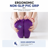 Chaussettes de Pilates à cinq doigts pour femmes, antidérapantes, à bout ouvert, avec sangles, pour la danse, le yoga, le Reformer, entraînement, logo personnalisé