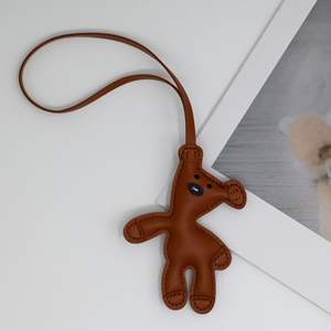 Venta al por mayor Oso de cuero de lujo coche llavero bolsa colgante llavero llaveros accesorios clave diseñador Mini <span class=keywords><strong>Birkin</strong></span> <span class=keywords><strong>bolso</strong></span> encantos - Product Image 6