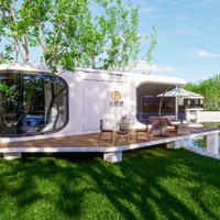 Structure en acier Hôtel de luxe Space Capsule Maison conteneur préfabriquée