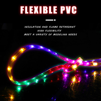 Tira de Luces LED RGB, 48 LED/m, Cambio de Color, Impermeable, Luz de Neón Flexible, Cinta de Luz para Exteriores y Paisajismo