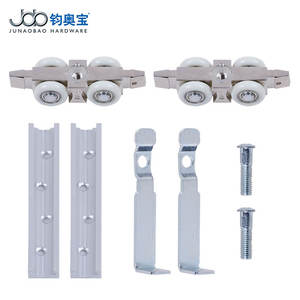 Kit <span class=keywords><strong>de</strong></span> roulettes à billes JOB à 4 roues en métal pour rail coulissant, pour armoire, <span class=keywords><strong>placard</strong></span>, entrepôt - Product Image 5