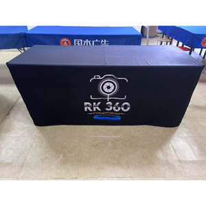 Mantel de color y logotipo personalizado, mantel de poliéster Rectangular de 90x132 pulgadas, negro, adecuado para cubierta de mesa de 6 pies para Decoración - Product Image 1