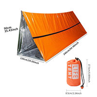 Tente tubulaire réfléchissante d'extérieur en gros, abri de camping thermique imperméable, tente de couchage compacte d'urgence