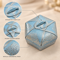 Boîte cadeau en carton écologique personnalisée en matériaux recyclés avec poignée pour gâteaux, pâtisseries, desserts, célébrations et fêtes