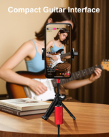 Interfaccia audio per chitarra, adattatore USB C 24bit/192kHz per registrazione e trasmissione live, convertitore per streaming live da 3,5 mm per telefono