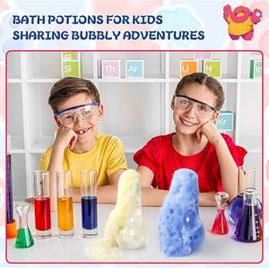 Bombe de bain Potion Mousses et bulles avec une éruption de couleurs Coloré et pétillant Divertissement scientifique pour tout-petits - Product Image 5