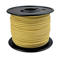 Offre Spéciale 1mm Jaune Aramide Fibre Tressé Corde Haute Résistance Ignifuge Ignifuge Résistant À La Chaleur Anti-UV Emballage