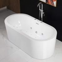 Baignoire à remous autoportante en acrylique écologique avec massage combiné air et remous, garantie 5 ans, certifiée CE