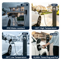 Chargeur EV portable 3,2 kW, prise UK, étanche IP65, stations de charge réglables 8/10/13A, type commercial A+DC6mA RCD