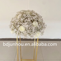 Boule de fleur de centre de table Rose blanche et bébé, taille personnalisée, pour mariage
