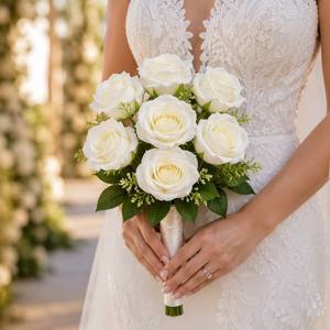 Bouquet <span class=keywords><strong>de</strong></span> 7 roses artificielles en soie, fleurs réalistes pour la décoration <span class=keywords><strong>de</strong></span> mariage, <span class=keywords><strong>de</strong></span> fête, <span class=keywords><strong>de</strong></span> table, <span class=keywords><strong>de</strong></span> <span class=keywords><strong>maison</strong></span> et <span class=keywords><strong>de</strong></span> <span class=keywords><strong>jardin</strong></span>, vente en gros - Product Image 3